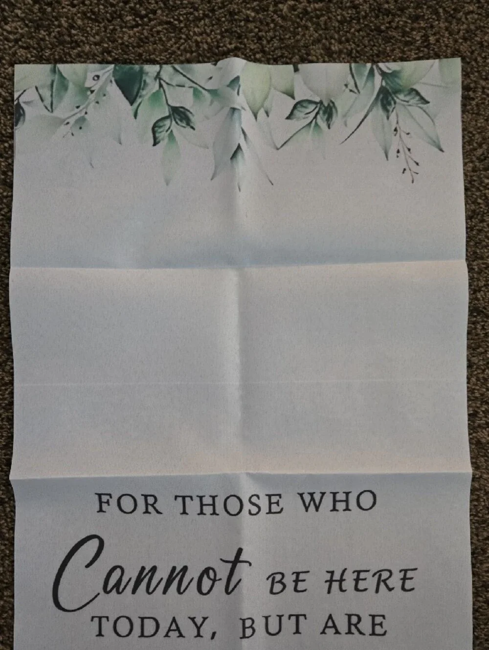 Wedding Memorial Seat Saver Runner